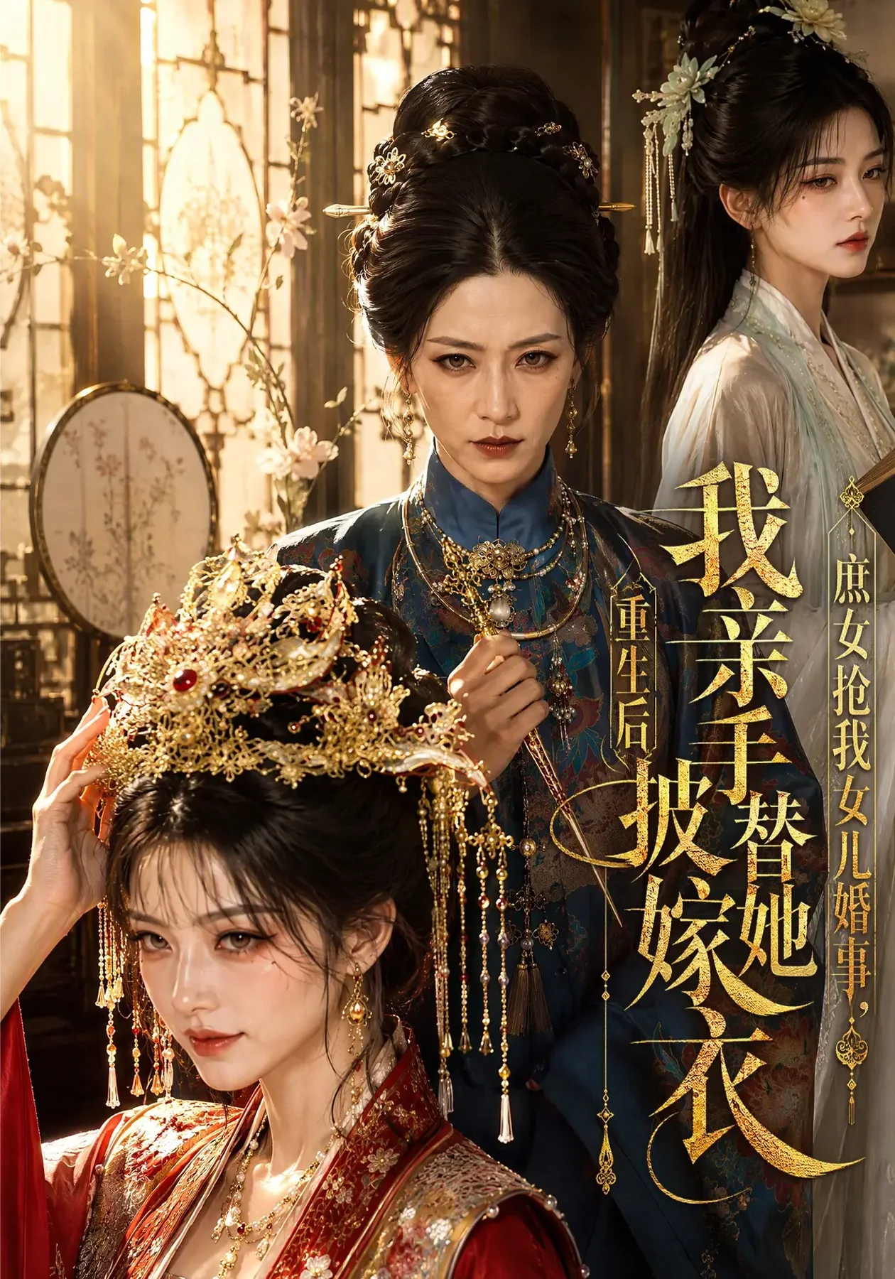 《庶女抢我女儿婚事,重生后我亲手替她披嫁衣》AI漫剧封面